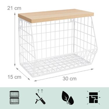 Підвісна полиця Relaxdays для зберігання фруктів та овочів