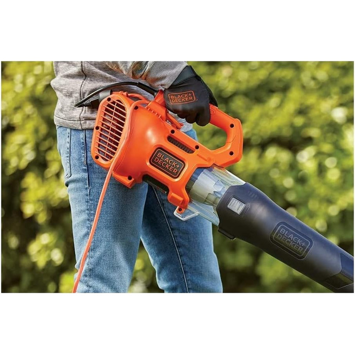 Повітродувка електрична BLACK+DECKER BEBL184-QS 1850 Вт, швидкість 190 км/год, об'єм 765 м³/год, з подрібнювачем листя