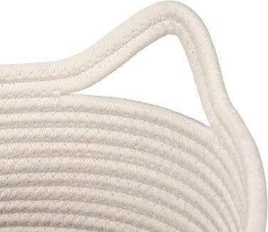 Кошик для білизни кошик для зберігання білизни з бавовняної мотузки плетений кошик для зберігання дитячих іграшок з ручкою для вітальні Дитяча кімната Ванна кімната (пшениця, 28x28 см)
