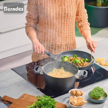 Сковорода Berndes Balance Enduro 28 см, індукційна, з антипригарним покриттям, чорна