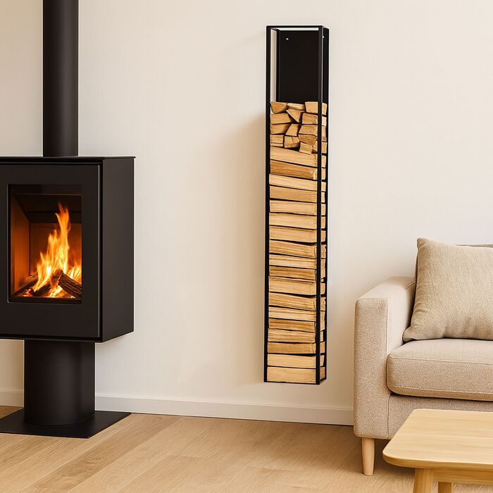 Поличка для дров Relaxdays для кріплення на стіні