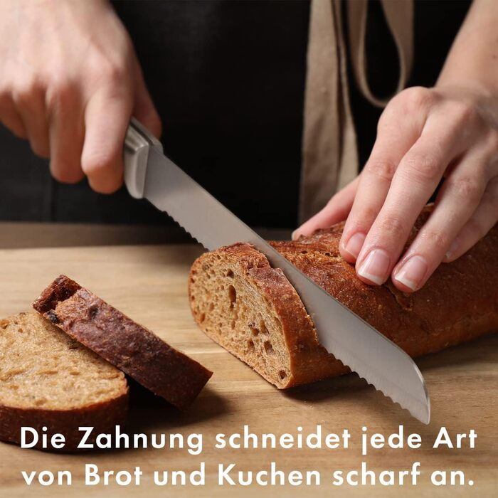 Набір ножів Messerblock з 7 предметів | Набір ножів для кухні з кухонними ножами та ножицями | Набір ножів з нержавіючої сталі C-MBS 4018 білий