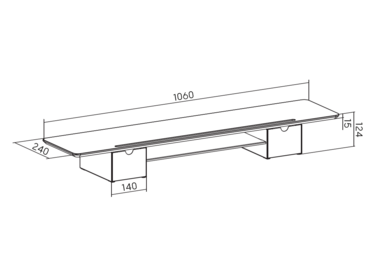 Настільна підставка для монітора OfficePro MR177DW Dark Wood/Black