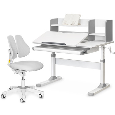 Комплект парта Evo-Kids TH-330 Grey + крісло Evo-kids Mio Lite G (арт.TH-330 W/G + Y-208 G)