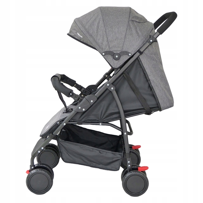 Дитячий прогулянковий візок Baby-Coo City, чорний, металевий каркас, з амортизаторами