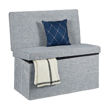 Relaxdays Складаний табурет зі спинкою L