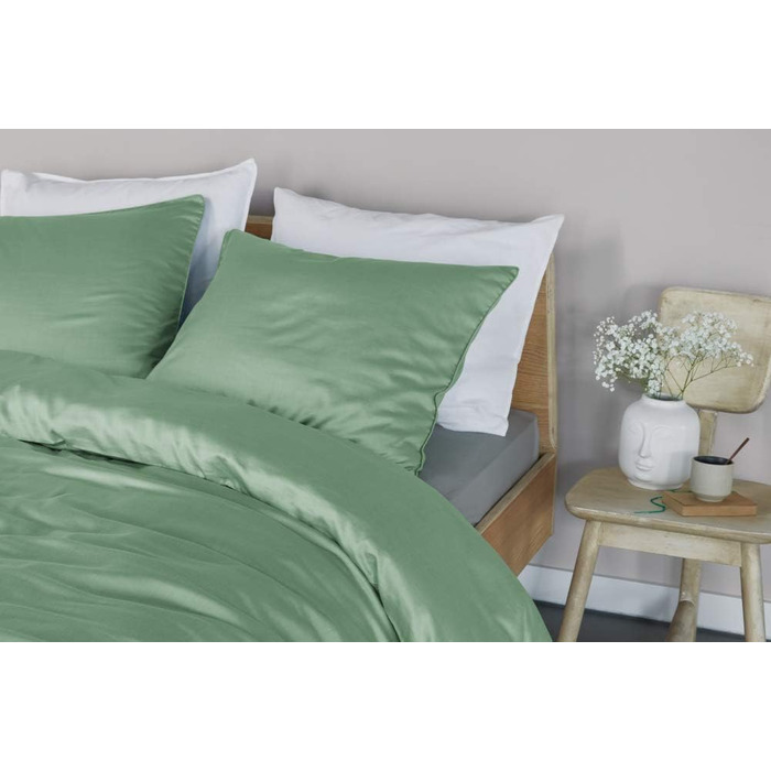 Комплект постільної білизни Beddinghouse Зміна кольору Зелений Розмір 155x22080x80см Однотонна блискавка