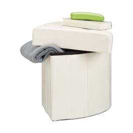 Relaxdays Кутовий пуф з місцем для зберігання