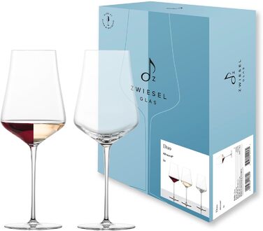 Набір келихів для вина Zwiesel Glas Allround Duo (2 шт.), Tritan-кристал, для червоного та білого вина, ручна та машинна робота, можна мити в посудомийній машині (Art.-Nr. 123472)