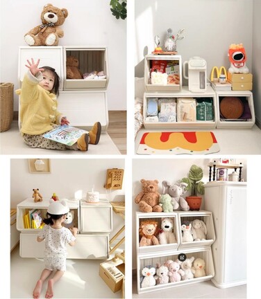 Закритий стелаж для іграшок Mealux Boxy L White (арт. KD-E073 White)