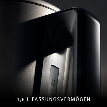 Електричний чайник WMF Lono Silk 1.6 л з нержавіючої сталі, з фільтром від накипу, бездротовий, з поворотним підставою, антижирове покриття, відкривання однією рукою, зовнішній індикатор рівня води