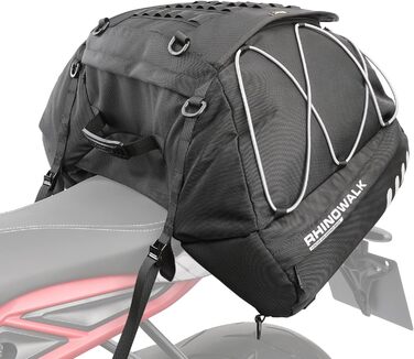 Розширювана задня сумка BAIGIO Мотоциклетна сумка 35-50 л Сумка для сидіння мотоцикла Водонепроникна мотоциклетна сумка Багажна сумка Задня сумка для багажу