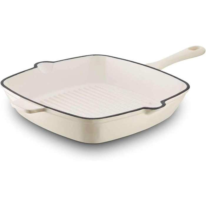 Сковорода-гриль Barbary & Oak BO800256GRN з емальованим покриттям, зелений (26 см)