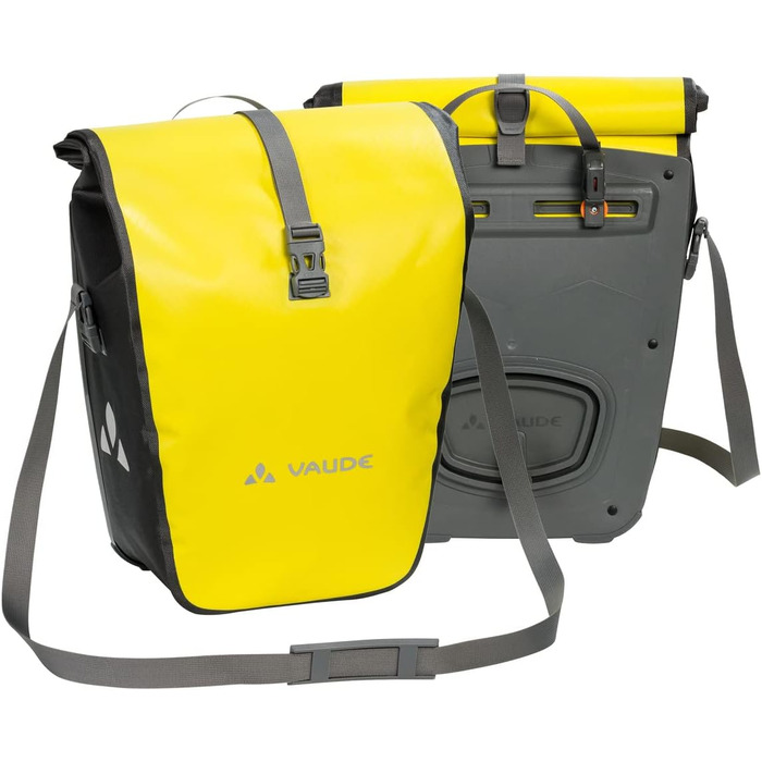 Кофри VAUDE для багажника Aqua Back 2x24L, 2 задні кофри водонепроникні, велосипедна сумка-кофр ззаду, легке кріплення Зроблено в Німеччині Canary one size підходить для всіх