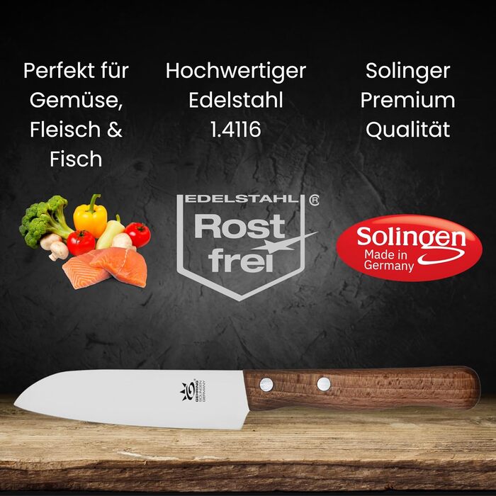 Набір кухонних ножів Gehrig Solingen Home Myii, 6 предметів, нержавіюча сталь, Made in Germany