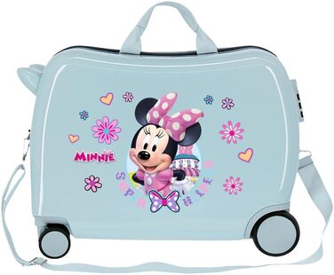 Валіза дитяча Joumma Disney Minnie-Helper, ABS, 4 колеса, комбінована застібка, блакитний, 50x38x20 см