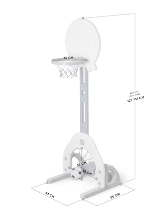 Баскетбольний кошик Mealux Rocket (KD-H011 White)