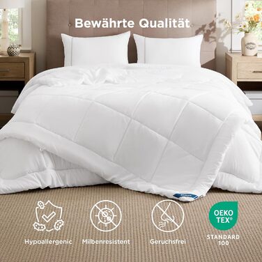 BEDSURE Комплект ковдр 135x200: зимова (450gsm), літня (150gsm) та всесезонна (300gsm) ковдра. Білий колір, 2 шт.