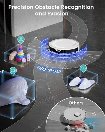 Робот-пилосос Lefant M310 Ultra з функцією миття підлоги, білий. Для тварин, килимів, з керуванням через додаток та Alexa.