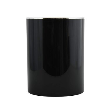 Серія MSV для ванної кімнати Aspen Design косметичне відро педальне відро для ванної з поворотною кришкою відро для сміття з поворотною кришкою 6 літрів (ØxH) близько 18,5 x 26 см (чорний)