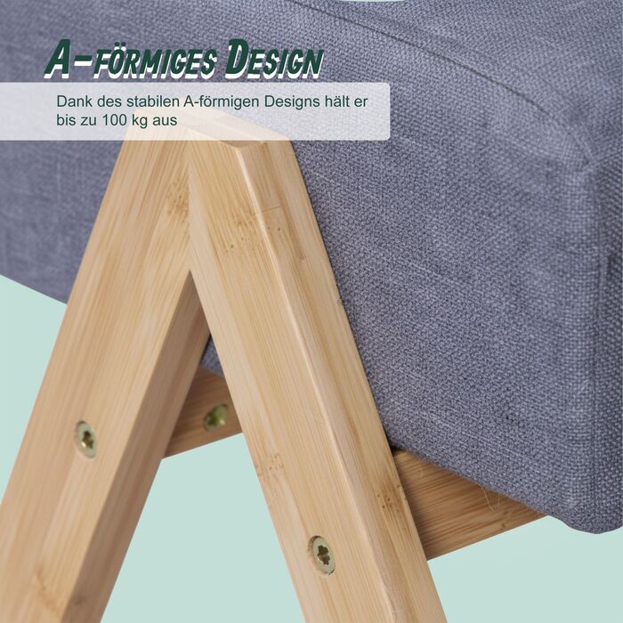 Підставка для ніг Relaxdays з бамбука та тканини