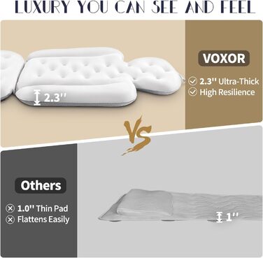 Подушка для ванни Ganzkörper - м'яка підтримка голови, шиї та спини. Біла подушка для ванни 129,5 x 40,6 см