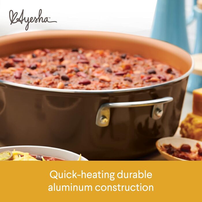 Набір посуду Ayesha Curry Home Collection, 9 предметів, з антипригарним покриттям, Twilight Teal (Brown Sugar)