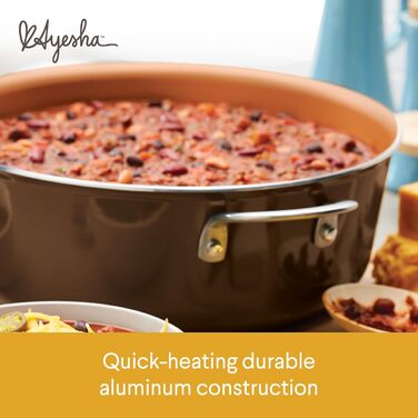 Набір посуду Ayesha Curry Home Collection, 9 предметів, з антипригарним покриттям, Twilight Teal (Brown Sugar)