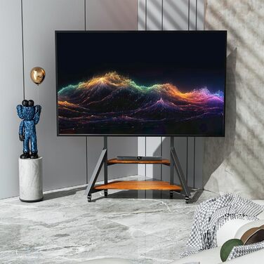 Стійка для телевізора Boden 65-100 дюймів з поличкою, чорна, VESA 800x600, модель VC-Z1188