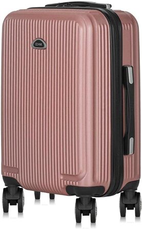 Валіза ручної поклажі OCHNIK Валіза салону Жорсткий футляр Візок для кабіни Дорожня валіза Матеріал ABS Колір Рожевий Розміри 53x35x23см 28 літрів 4 рулони рожеві S