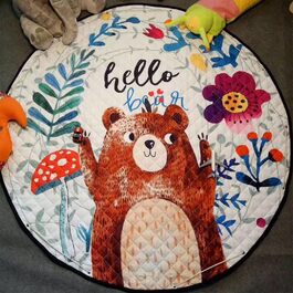 Дитячий ігровий килимок (ведмідь) 145 см круглий