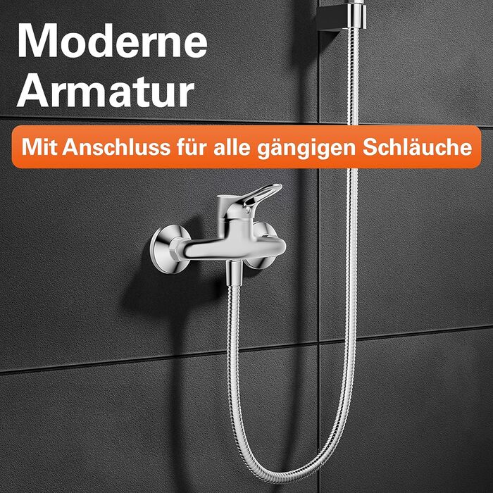 Змішувач для ванної кімнати EISL Verona з витяжною штангою та комплектом зливу, однорідний змішувач для раковини, хром