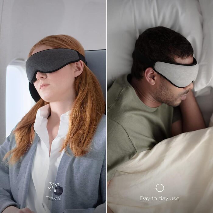 Маска для очей Ostrichpillow / ергономічна 3D маска / адаптується до форми обличчя / Маска для сну, відпочинку розслаблення / блокує світло для абсолютної темряви (темно-сірий)
