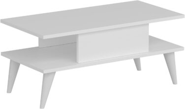 Журнальний столик Melhus Журнальний стіл 40 x 90 x 45 см Стіл для вітальні Прямокутний журнальний столик білий