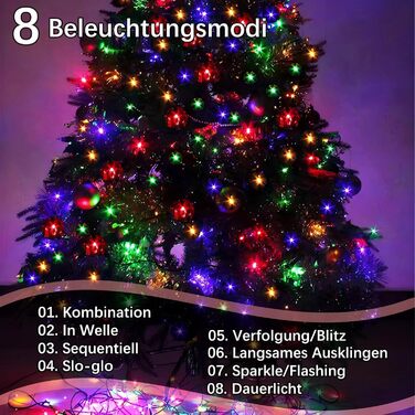 Гірлянда світлодіодна Hopelit, 50 LED, 5 м, з таймером, 8 режимів, для дому та саду, вологостійка, на батарейках