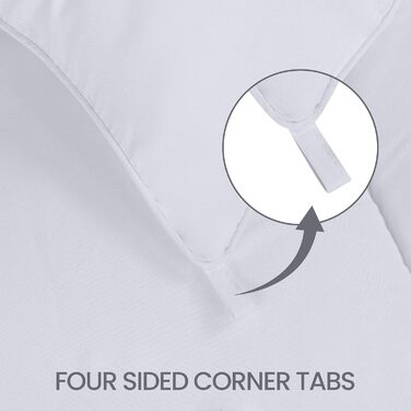 Ковдра постільна Utopia Bedding 220x230 см, стегане покривало з поліестером 350 GSM (біле)