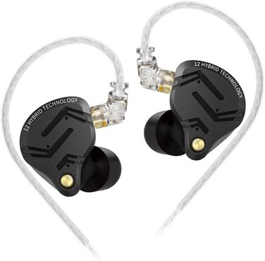 Навушники KEEPHIFI KZ ZAR IEM 7BA1DD гібридний драйвер HiFi шумоізоляція, 2-контактний кабель, стандартна версія