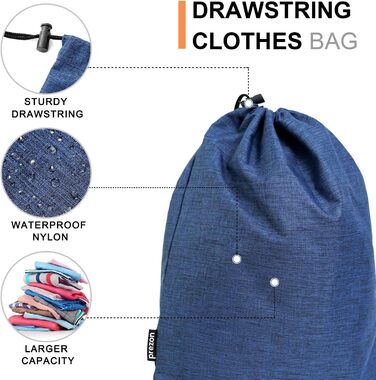 Набір компресійних органайзерів для одягу в дорогу (6 шт.), стискаючі пакувальні куби для валізи та рюкзака, темно-синій