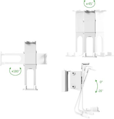 Підставка для SONOS ONE та Play:1 Conecto CC50596-2 (2 шт.) - білий, з кабелеуправлінням, 71.6 см, до 3 кг