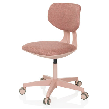 Дитячий офісний стілець KID COLORE з тканиною рожевого кольору hjh OFFICE