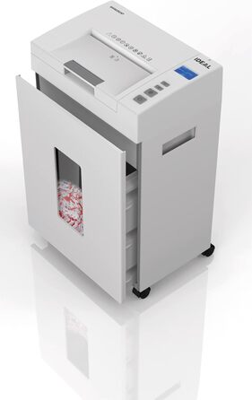 Шредер IDEAL Shredcat 8200 CC: найнадійніший знищувач документів з частинковим різанням (4x40 мм, P-4), до 14 листів, преміум-якість, тихий та надійний, ідеальний для безпечного знищення документів вдома. Німецький виробник.