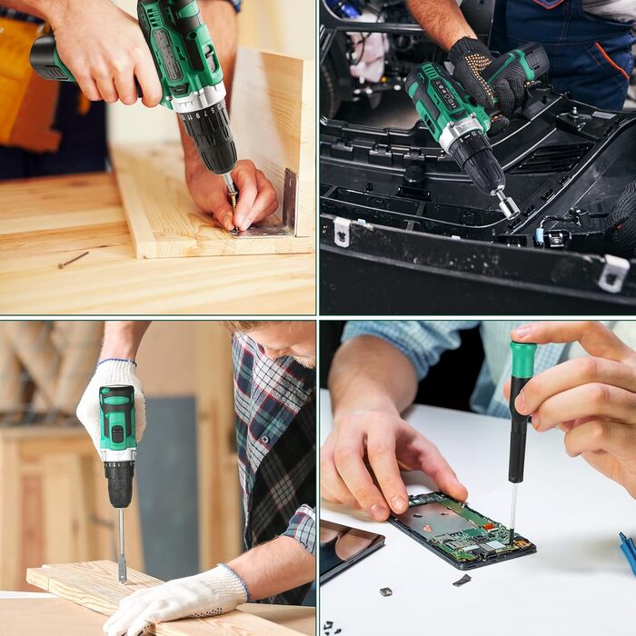 Набір інструментів TLGREEN з акумуляторною викруткою 12V, 138 предметів: для ремонту, побуту та DIY