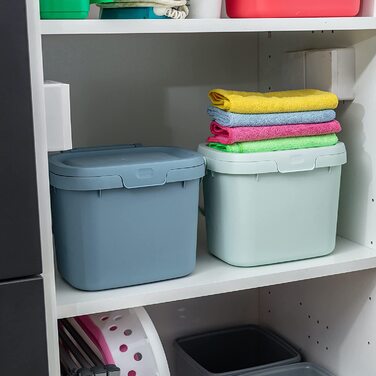 Компостний контейнер для харчових відходів для кухні, Виготовлений з переробленого пластику, (Набір з 2 різних кольорів, Упаковка з 3 змішаних кольорів)