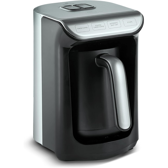 Кавомашина KARACA Hatır для приготування турецького кави з функцією обсмажування, 535W, сірий метал