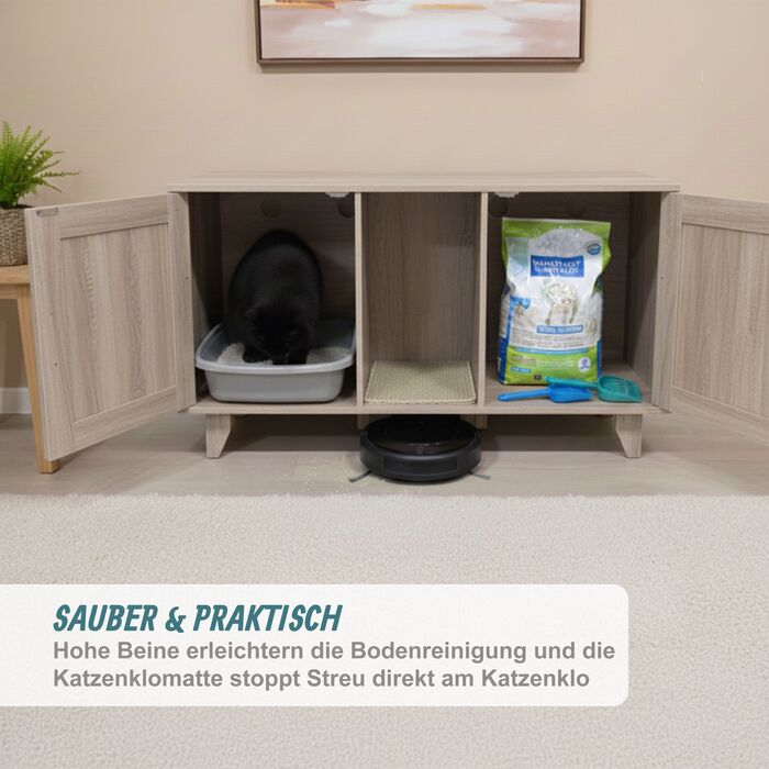 Relaxdays XXL комод для котячого туалету