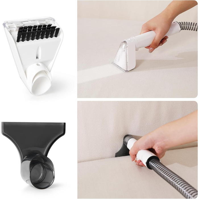 Апарат для чищення м'яких меблів та килимів: потужний волого-пилосос 600W з самоочищенням, об'єм бака 2.3л, 16KPa, для диванів, килимів та меблів.