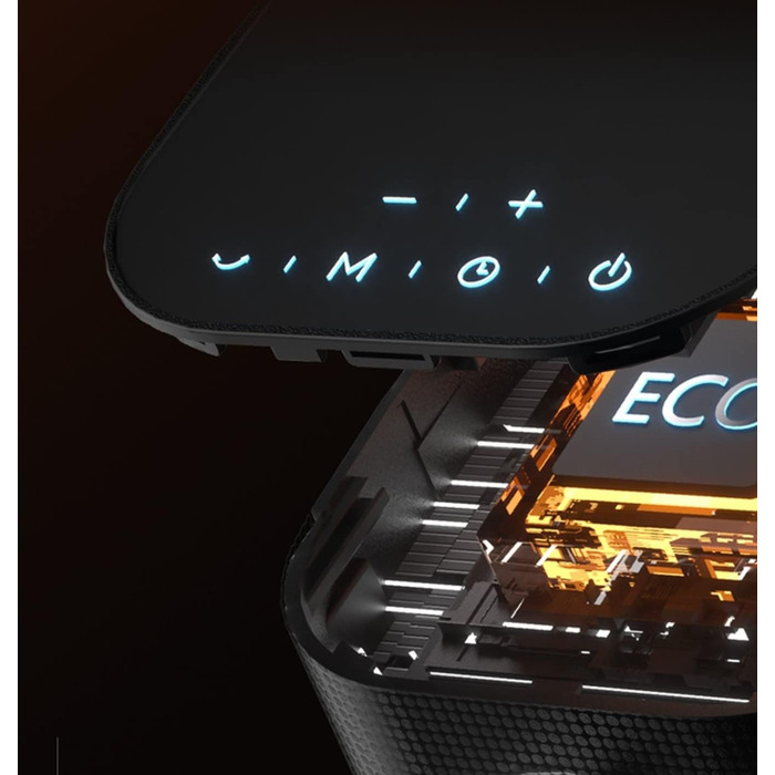 Електричний обігрівач EasyAcc® з пульт дистанційного керування - енергозберігаючий, тихий, 2000W, 24 години