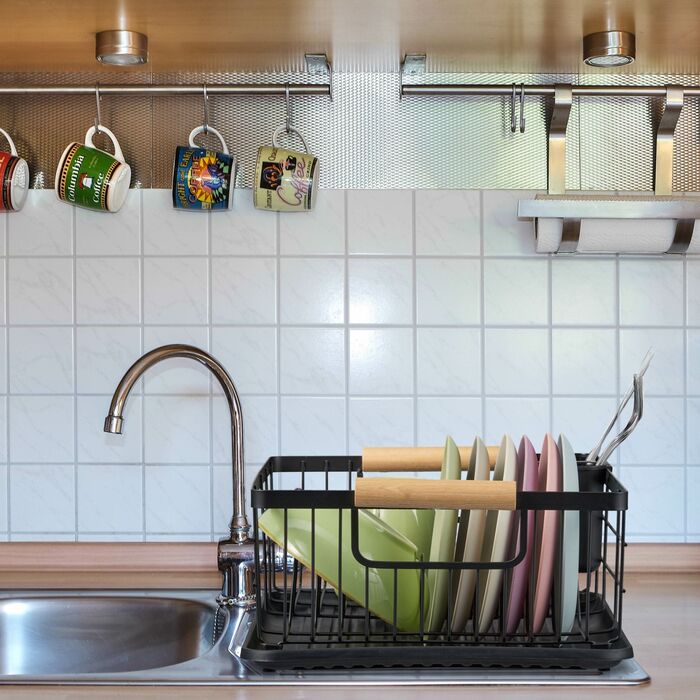 Підставка для посуду Relaxdays з піддоном для збору води