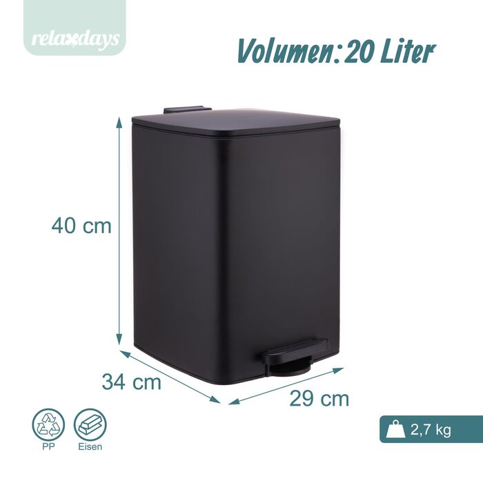 Відро для сміття Relaxdays, 20 літрів