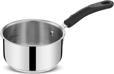 Каструля для супу Lagostina Pratica з довгою ручкою, сіра, 14 см, нержавіюча сталь (індукційна)